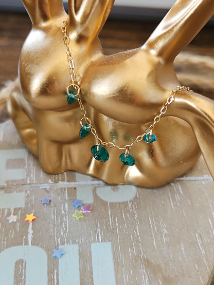 Fine green crystal necklace
