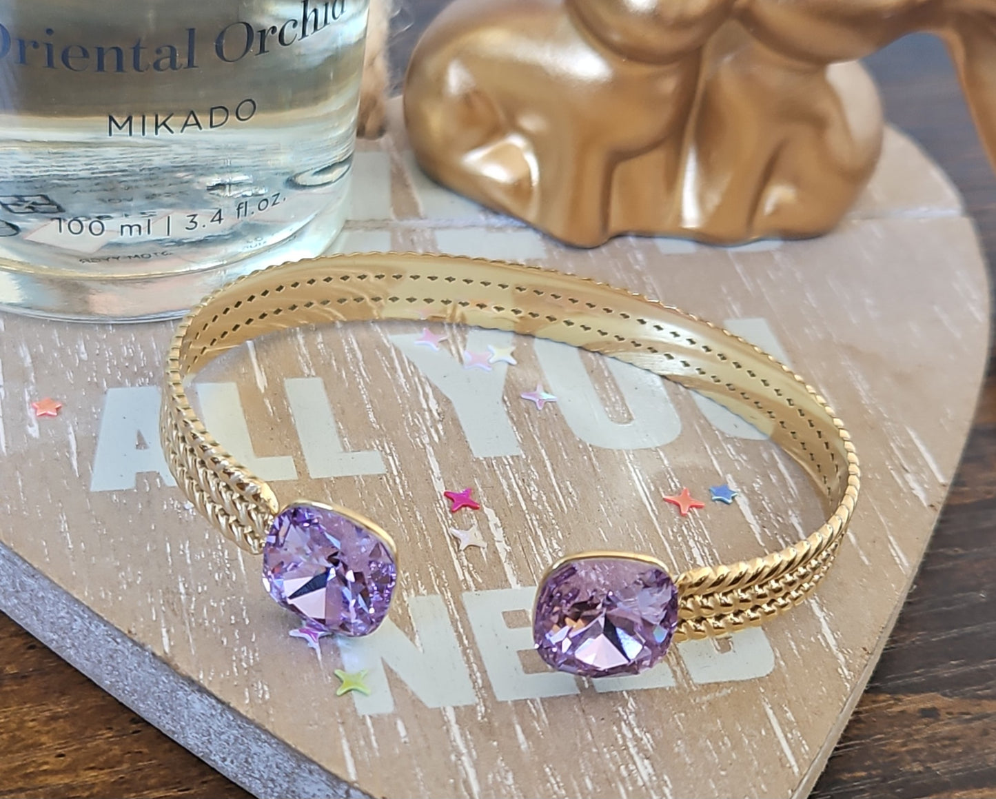 Bracelet swaroski mauve
