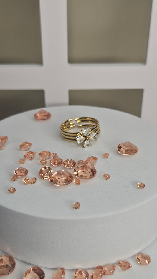 Bague 4 bagues fleur