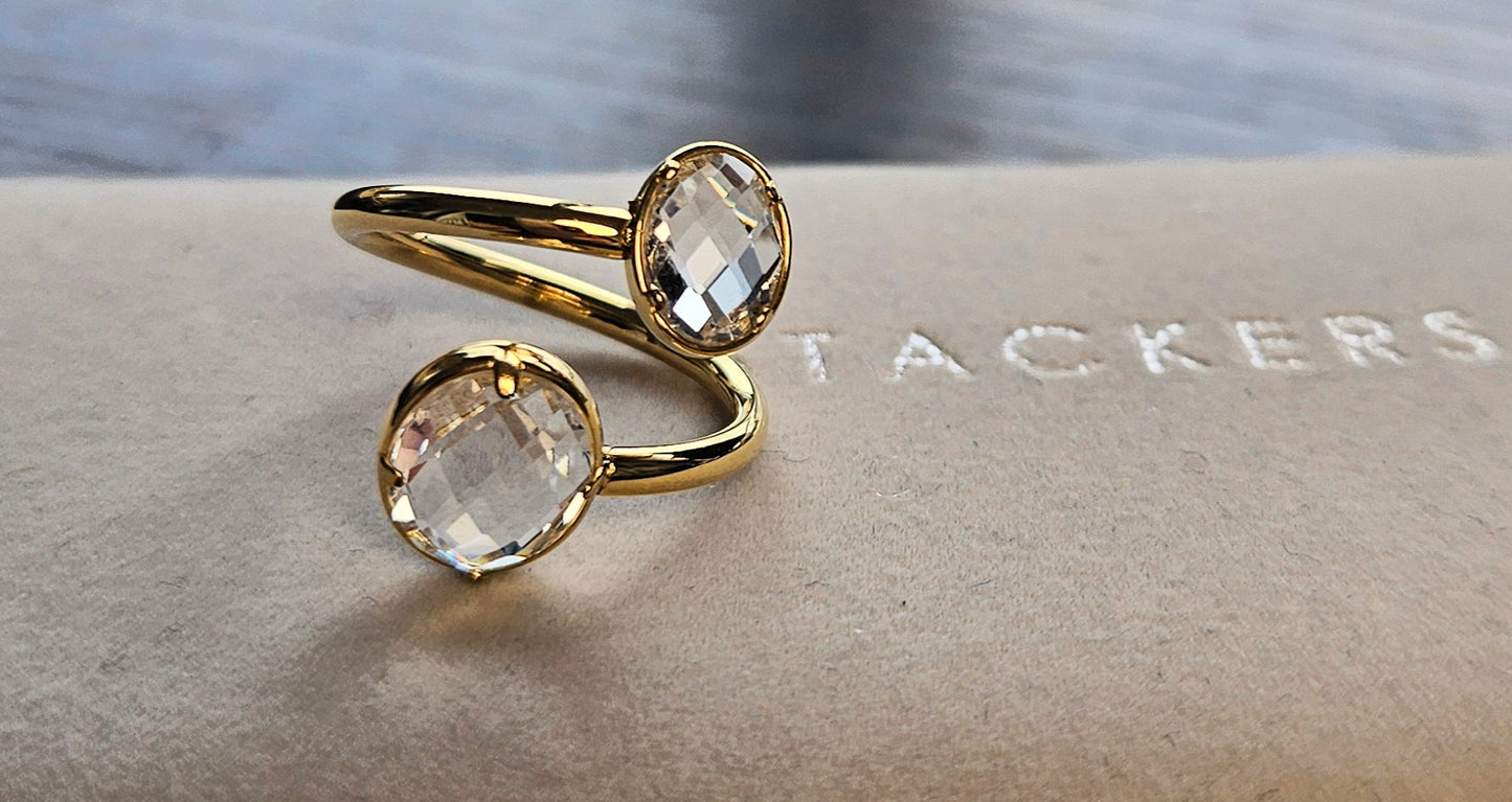 Bague cristal transparente