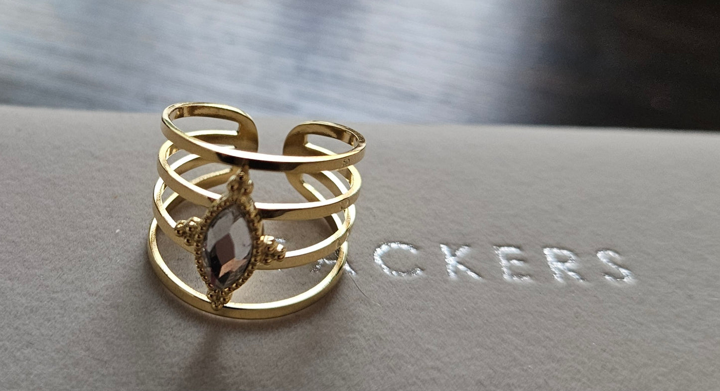 Bague losange cristal