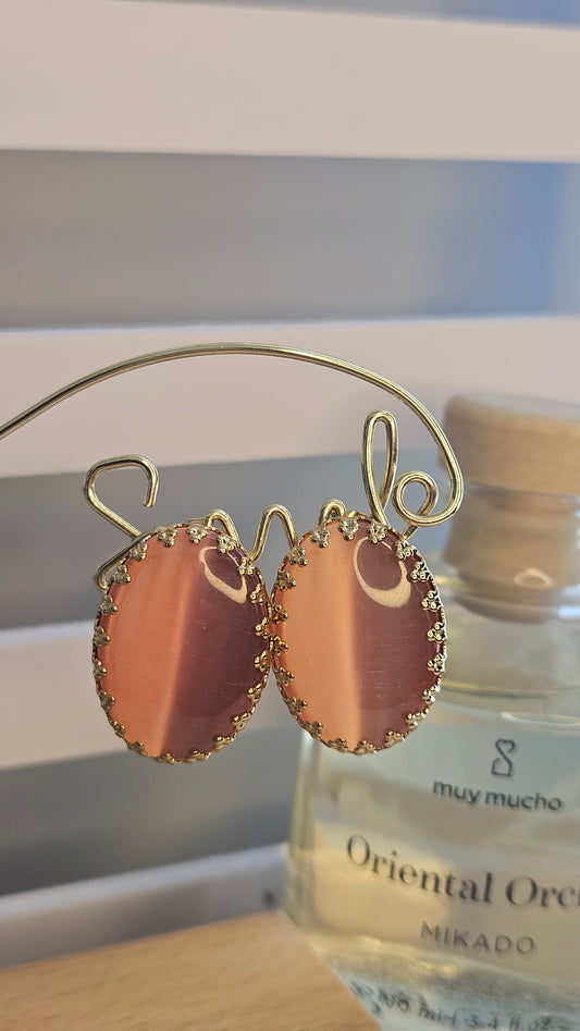 Boucles d'oreilles rondes corail