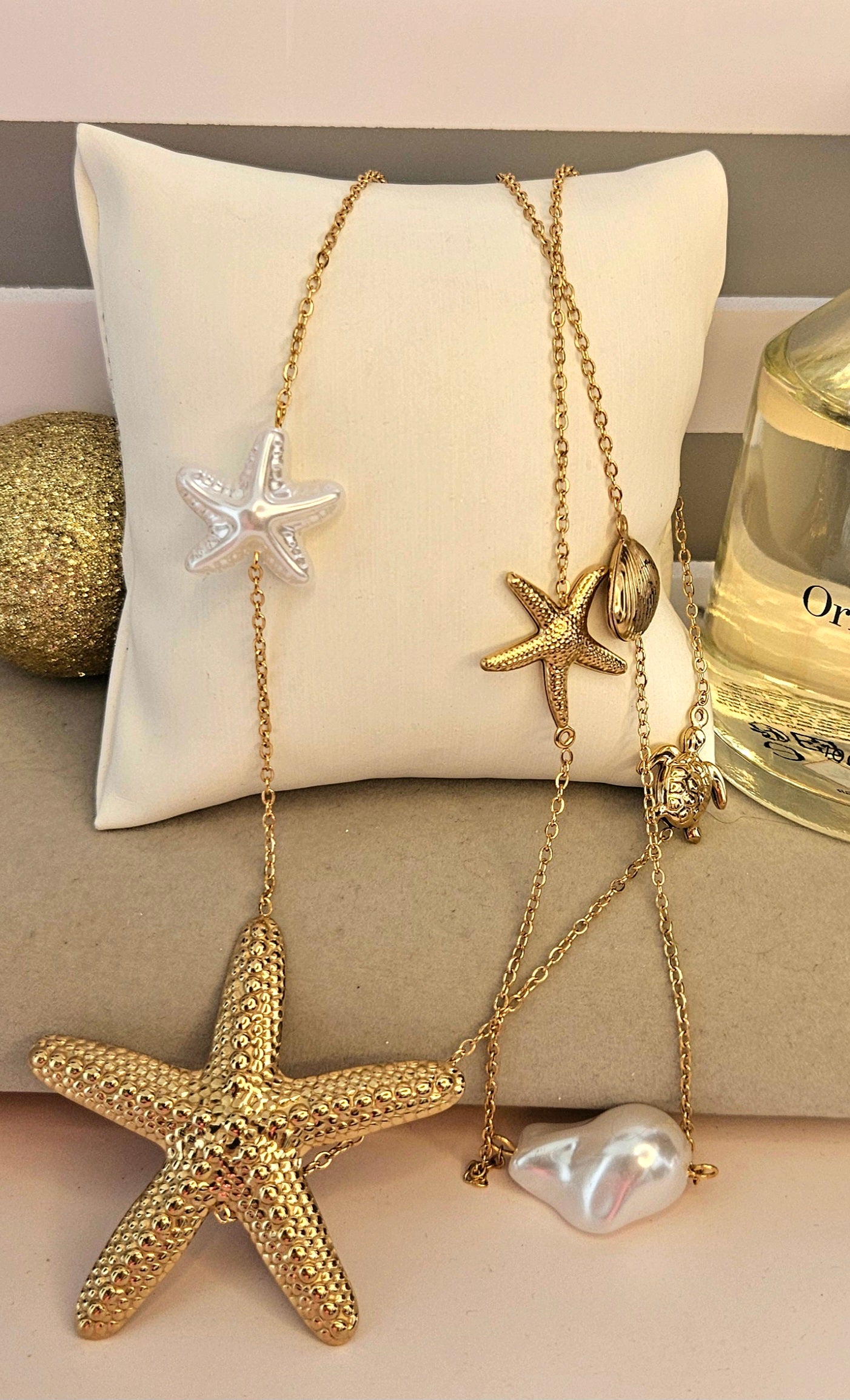 Collier sautoir étoile et tortue