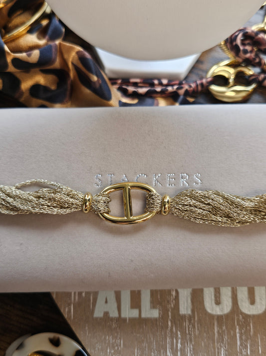 Bracelet maille marine fil or