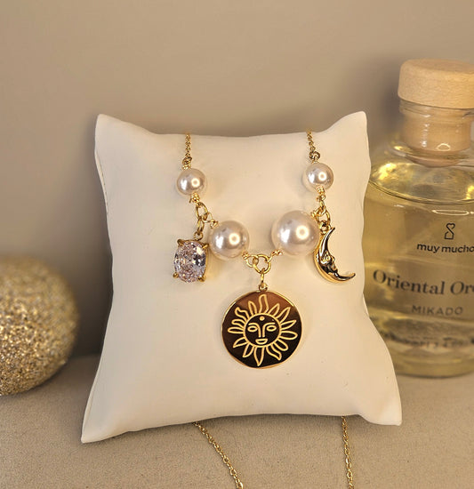 Collier soleil et zirconium
