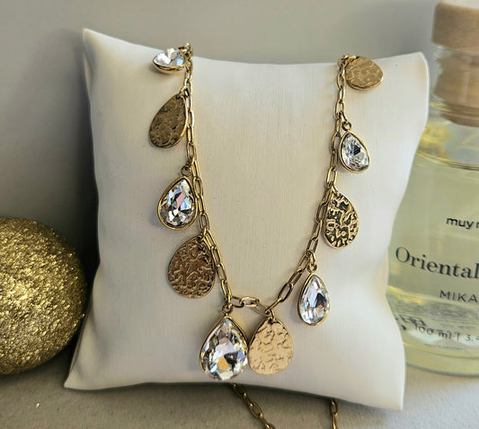 Collier goutte cristal