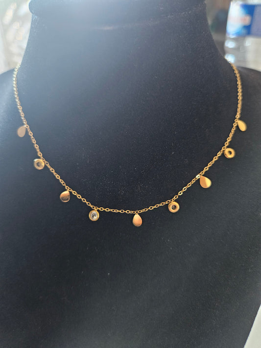 Collier zircon et pampilles