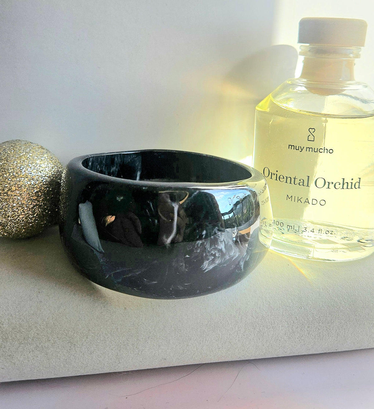 Bracelet resine noire
