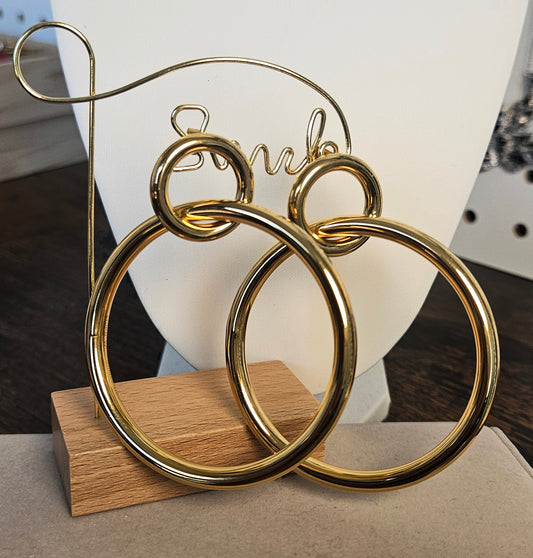 Boucles d'oreilles grandes creoles double anneau