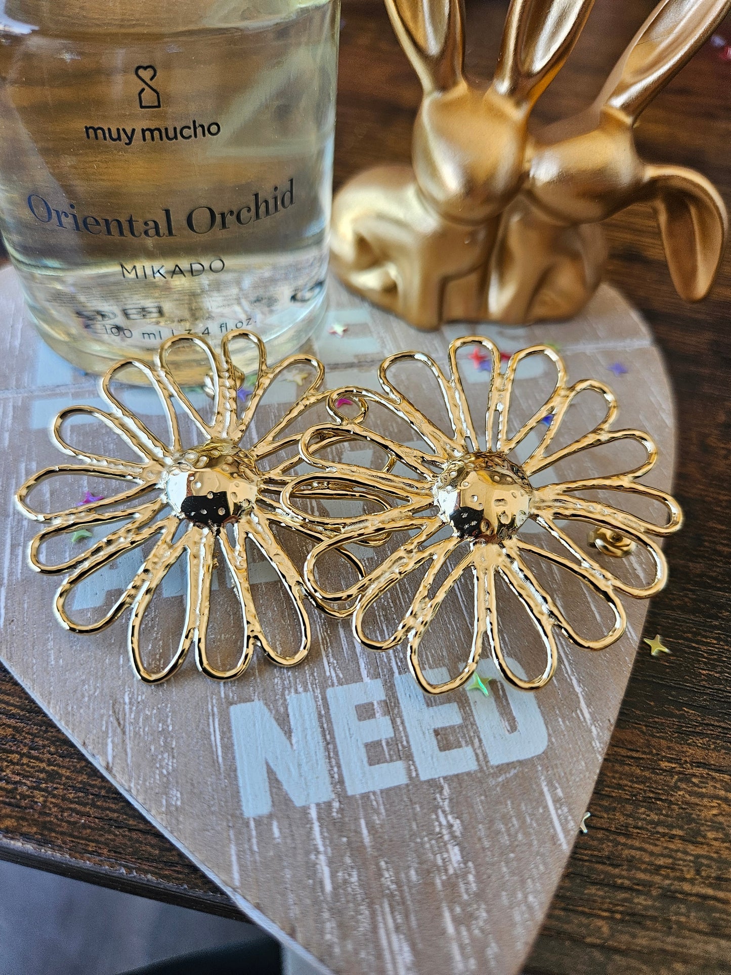 Boucles d'oreilles grandes fleurs