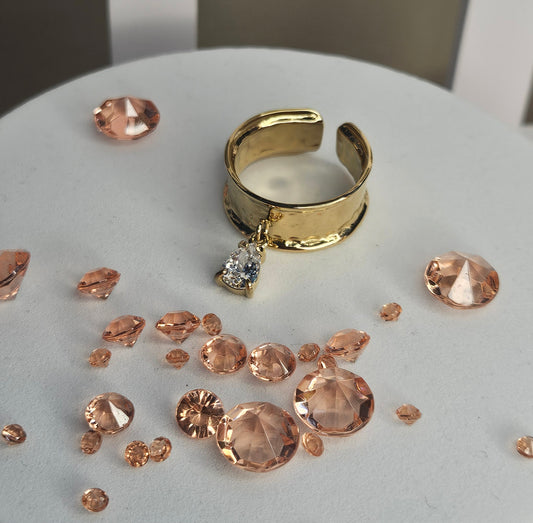 Bague martele et goutte
