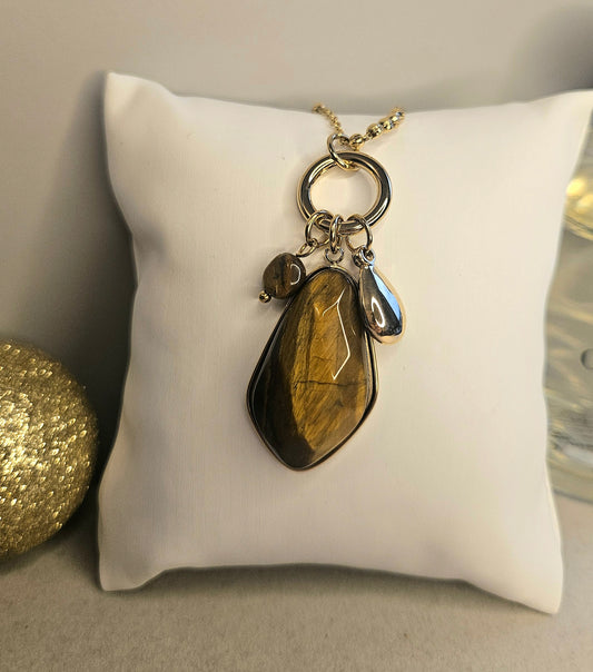 Collier goute oeil de tigre