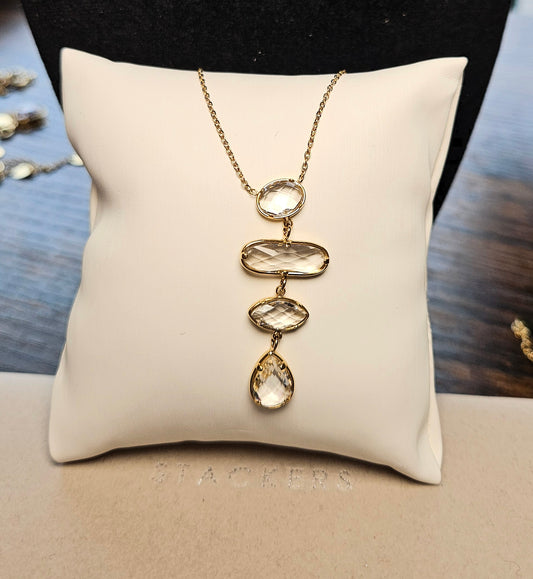 Collier cristal blanc