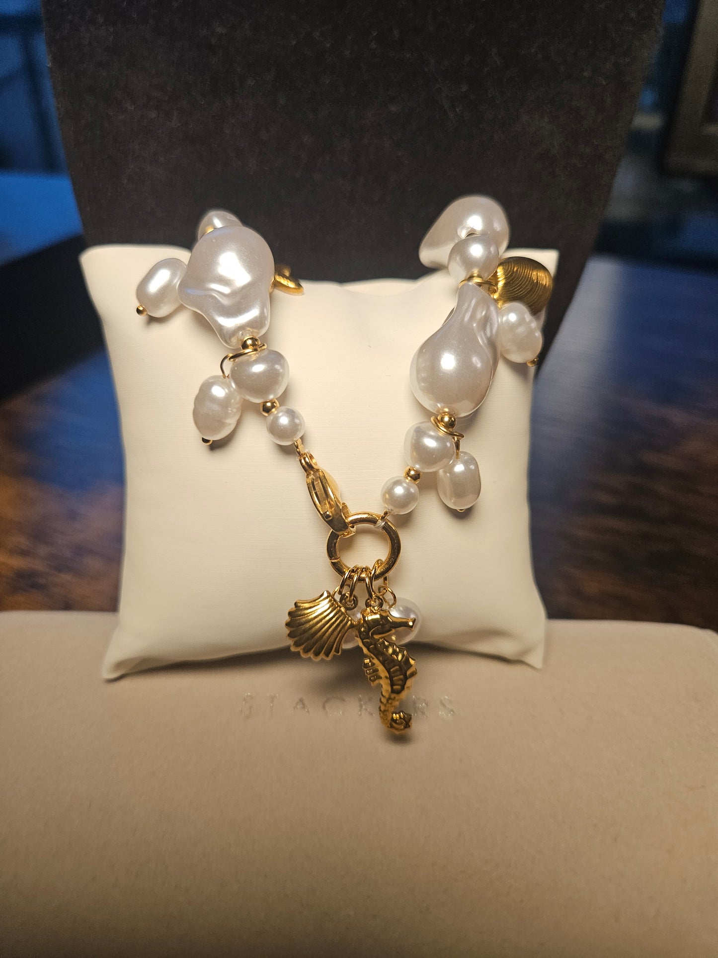 Collier perles hippocampe