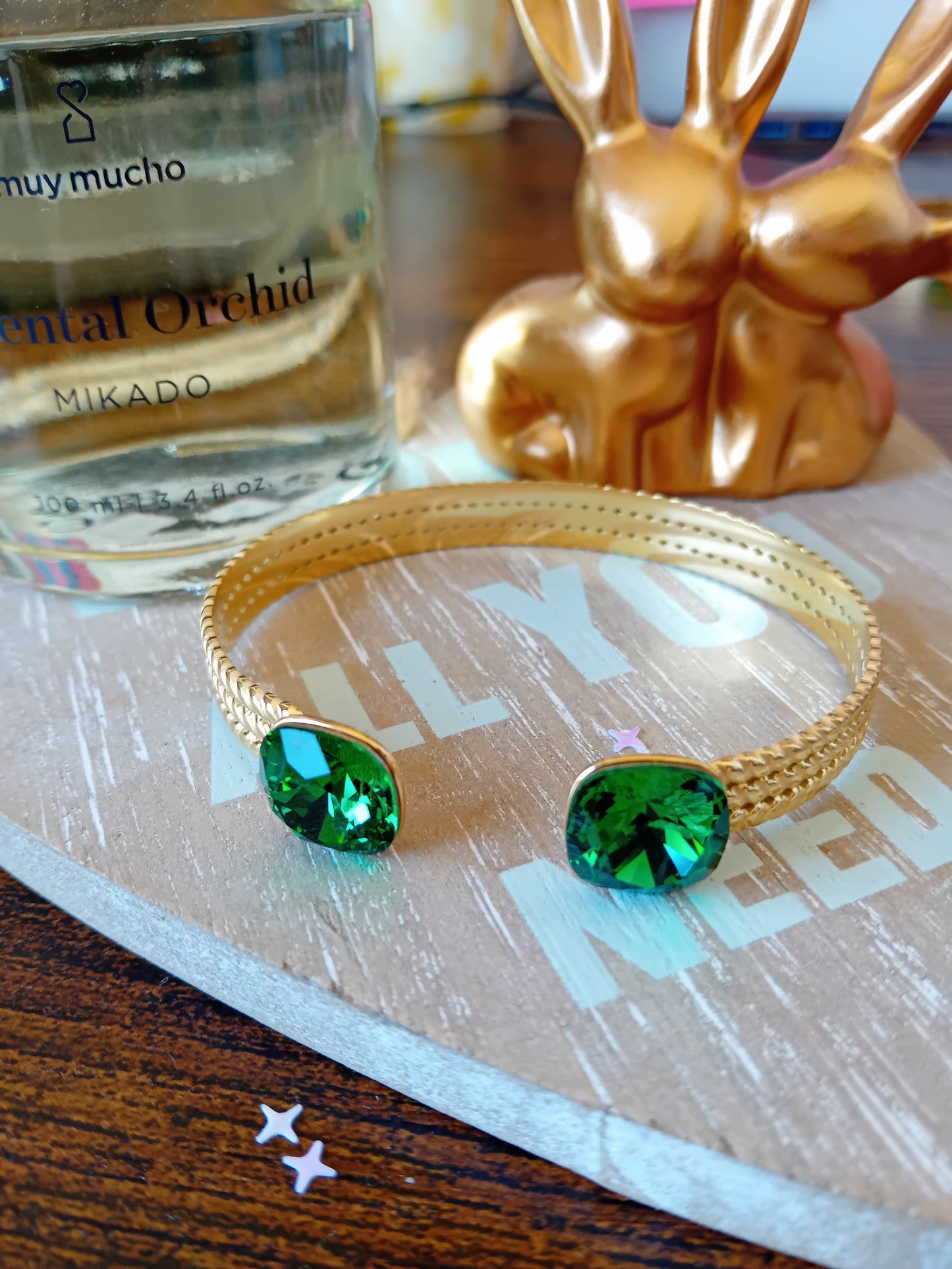 Bracelet swaroski vert