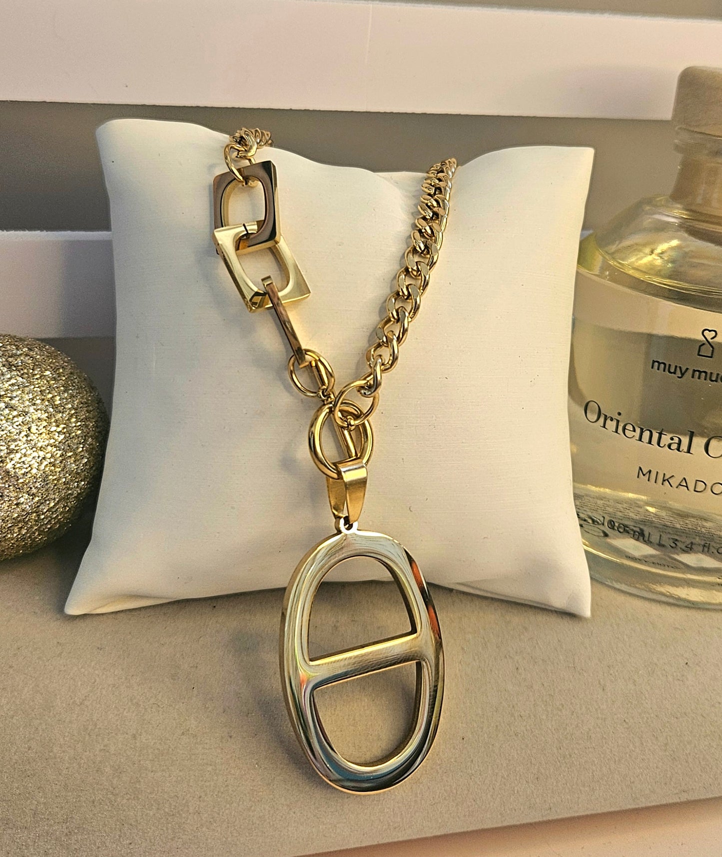 Collier maille marine