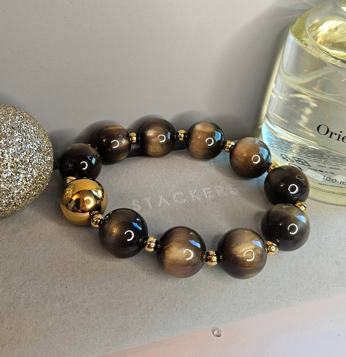 Bracelet oeil de chat marron