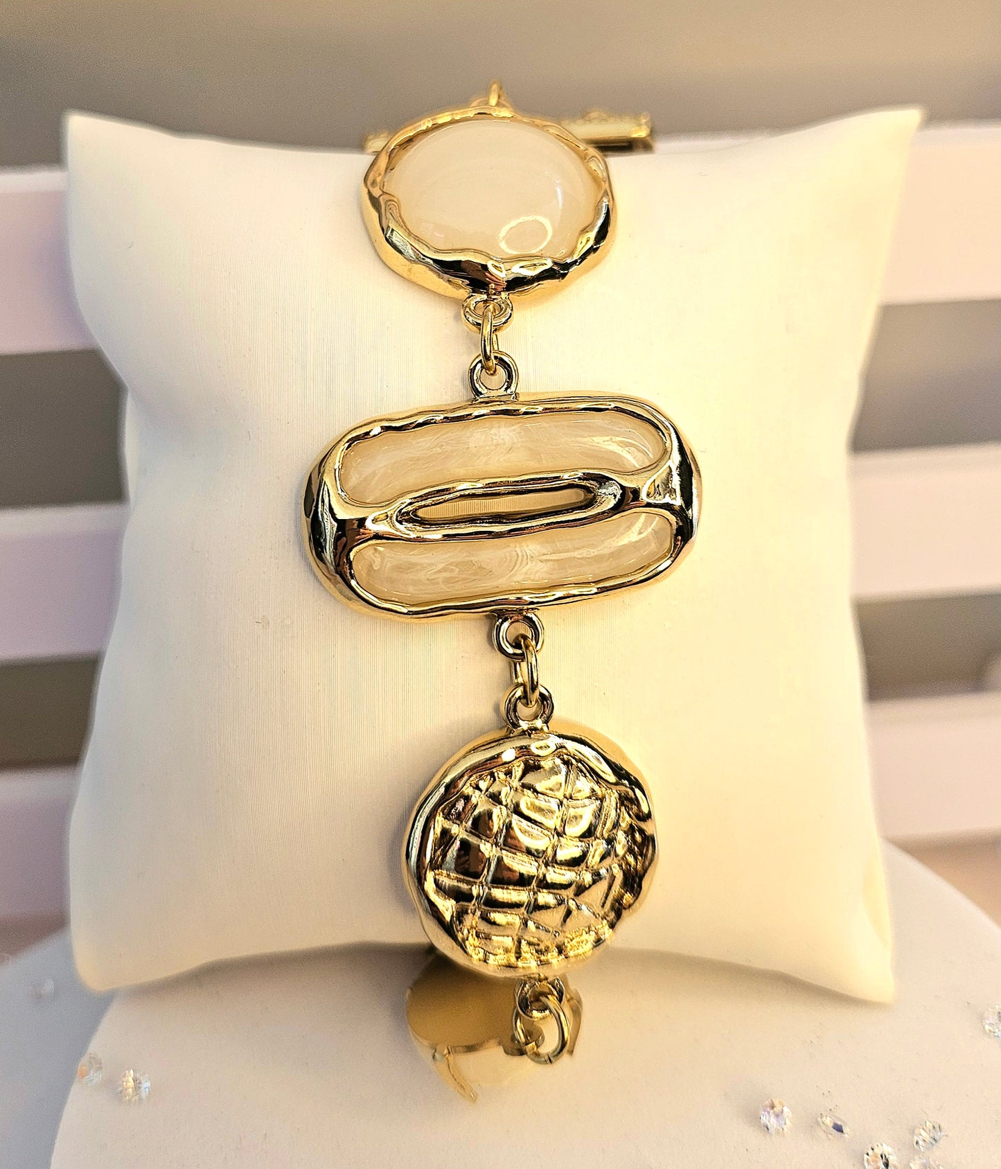 Bracelet retro ivoire