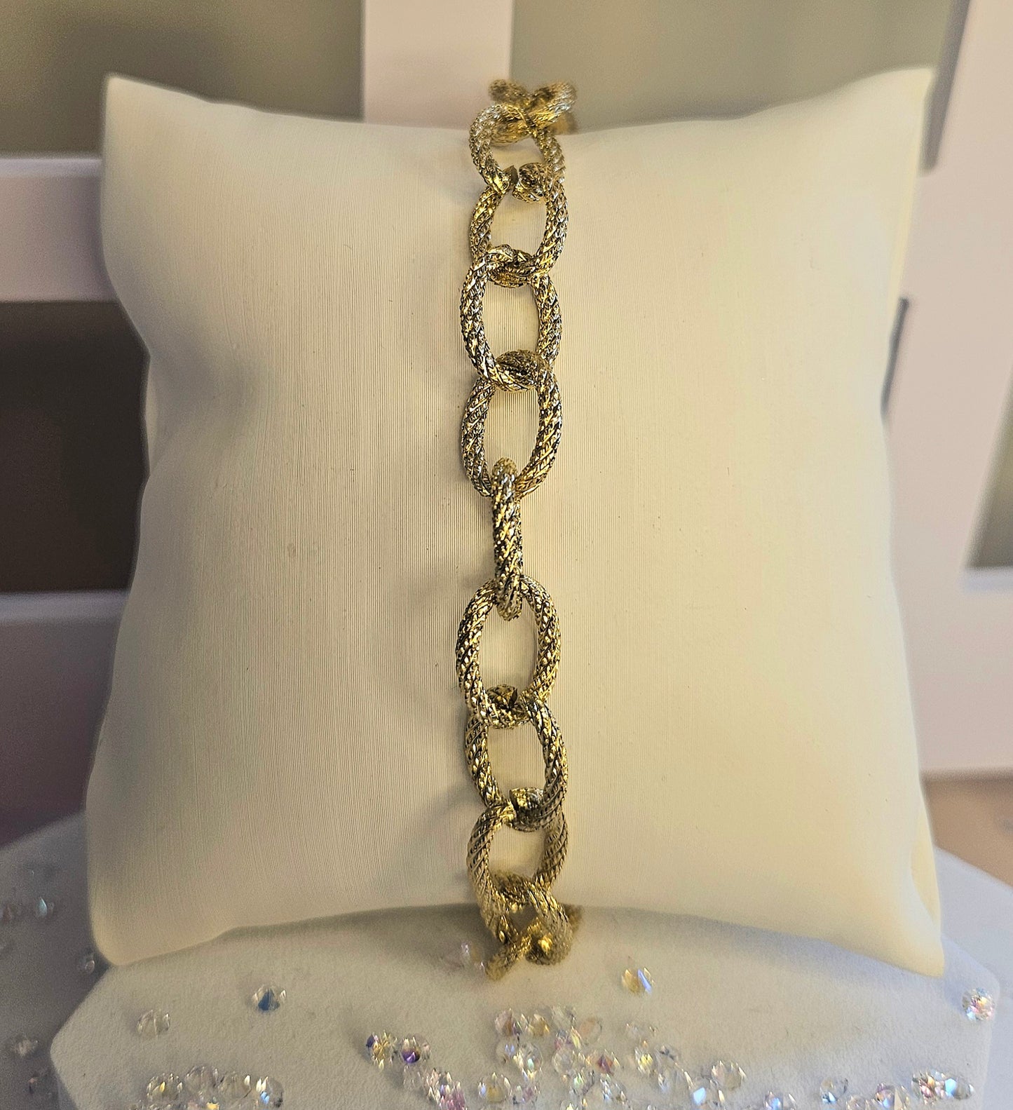 Bracelet maillet ciselee