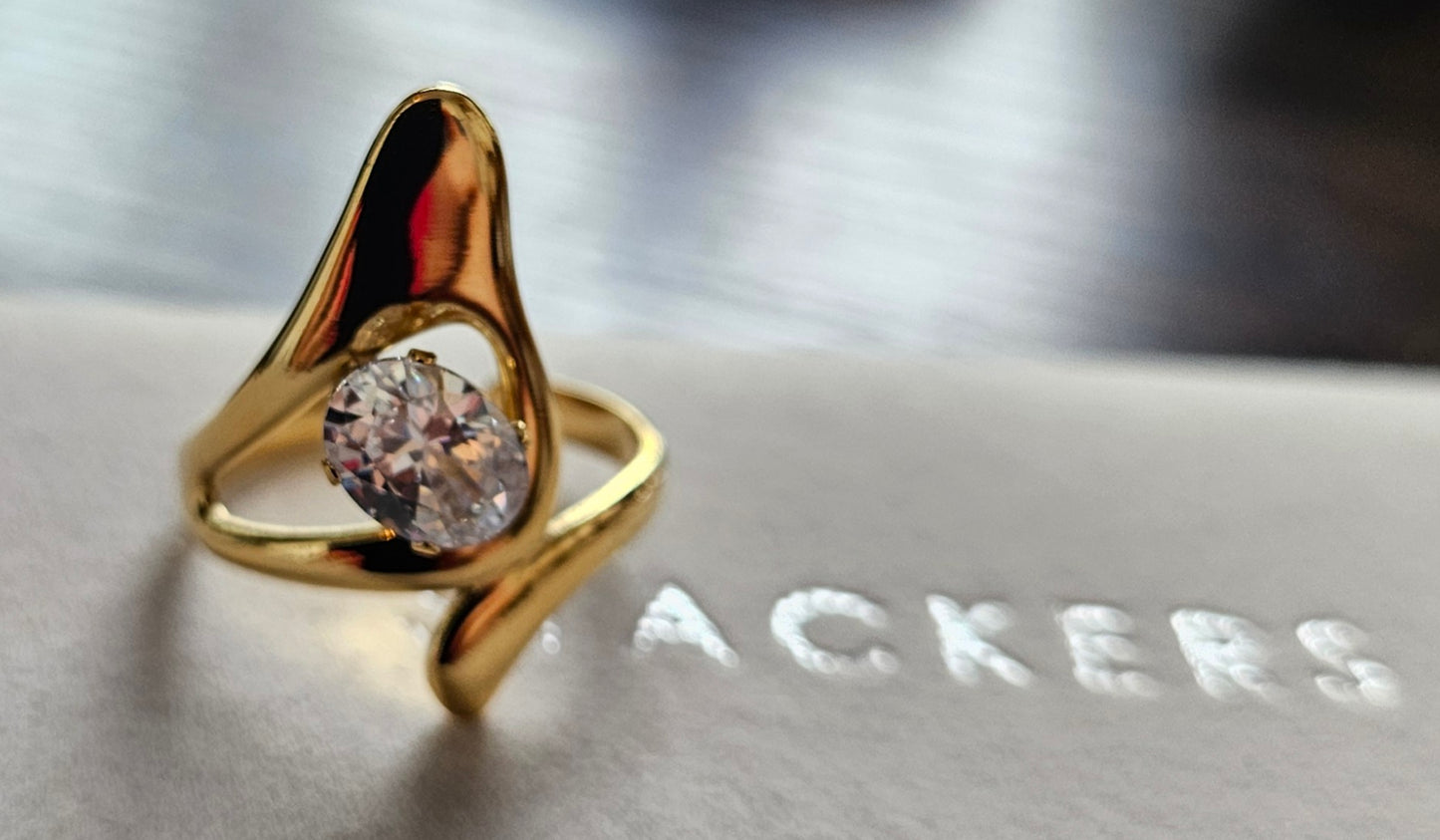 Bague cristal argent chapeau