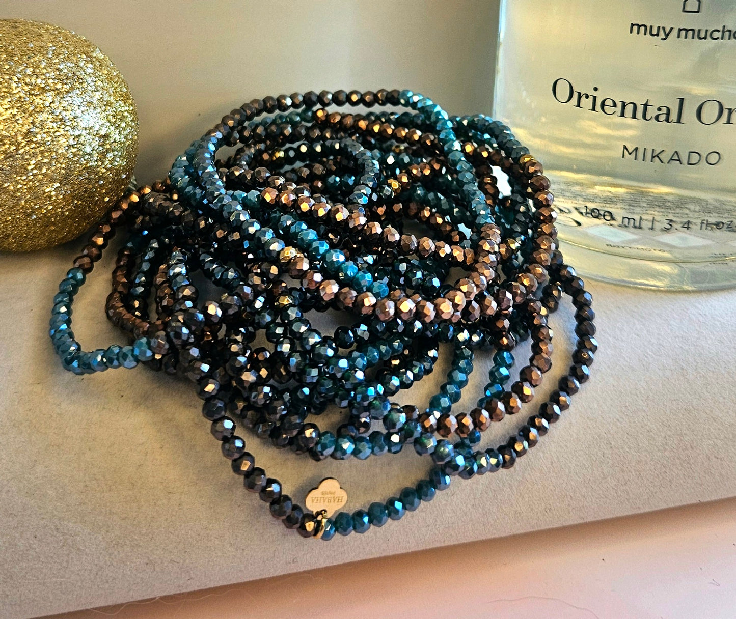 Bracelet perle de cristal par 10