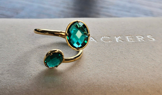 Bague cristal verte