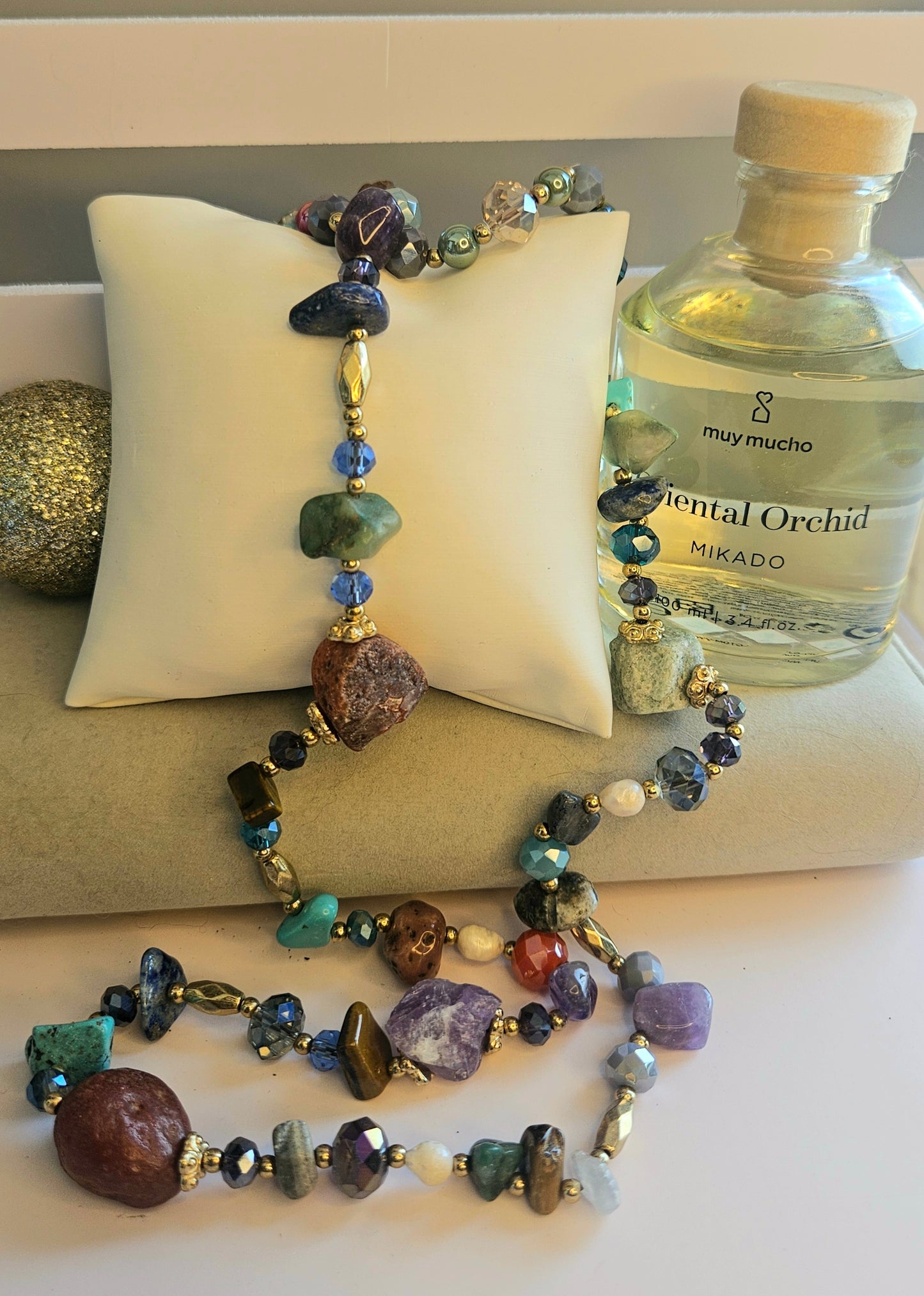 Collier sautoir pierre naturelle