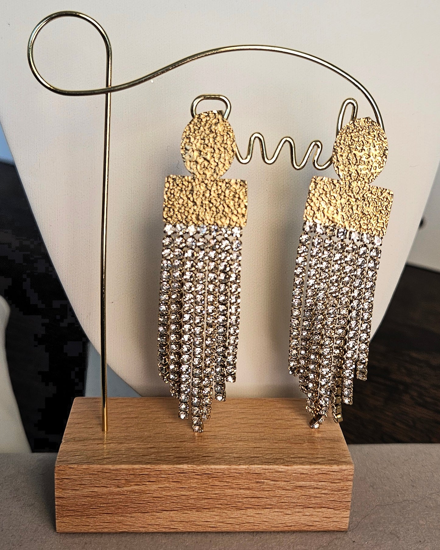 Boucles d'oreilles pendante zirconium soirée