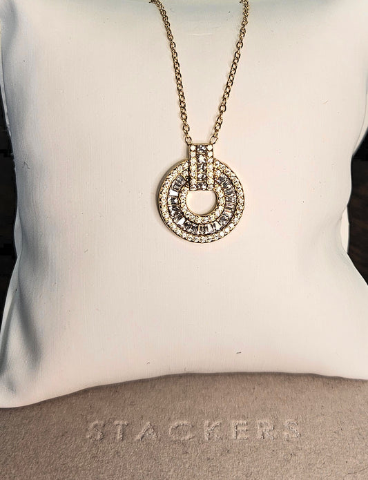 Collier tout cristal anneau