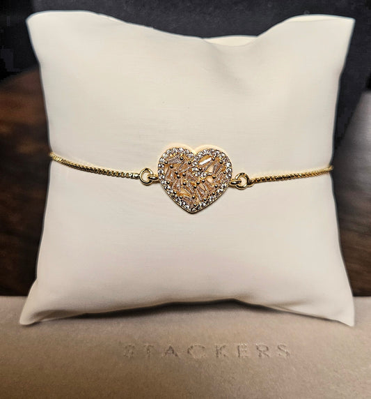 Bracelet coeur cristal