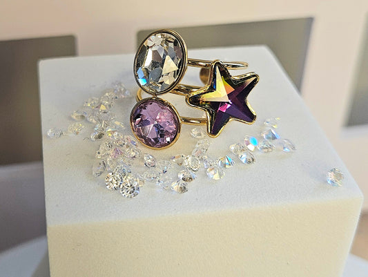 Bague etoile cristal