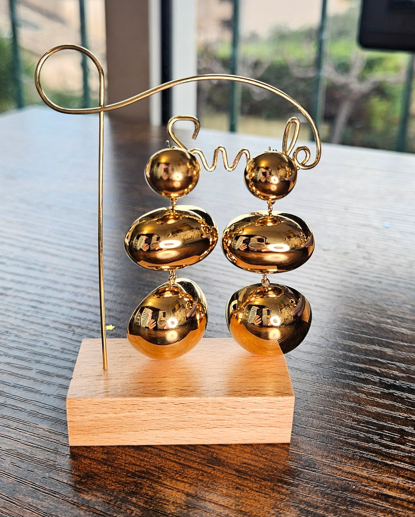 Boucles d'oreilles triple perle