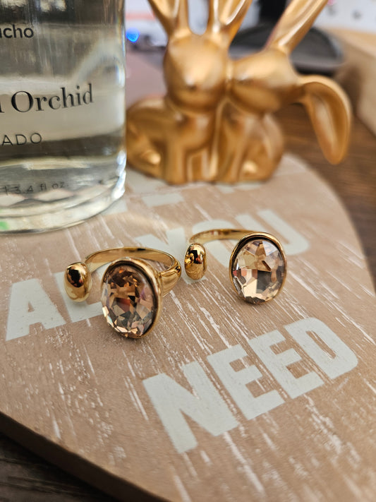 Bague Swarovski champagne
