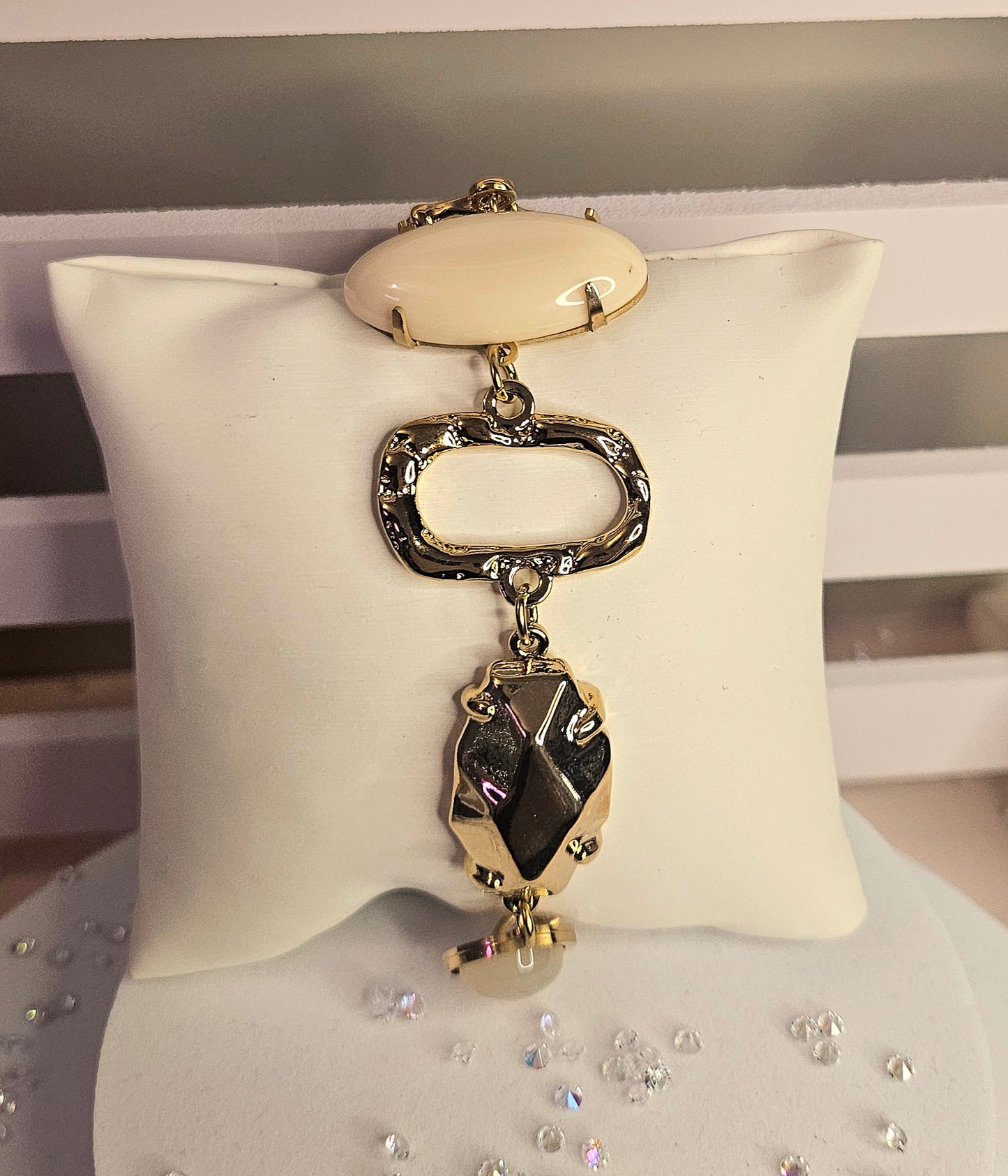 Bracelet retro creme