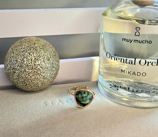 Bague naturelle verte