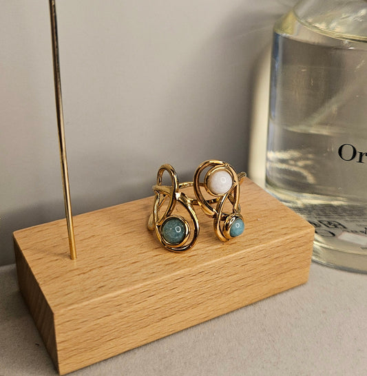 Bague vague turquoise 3 pierre