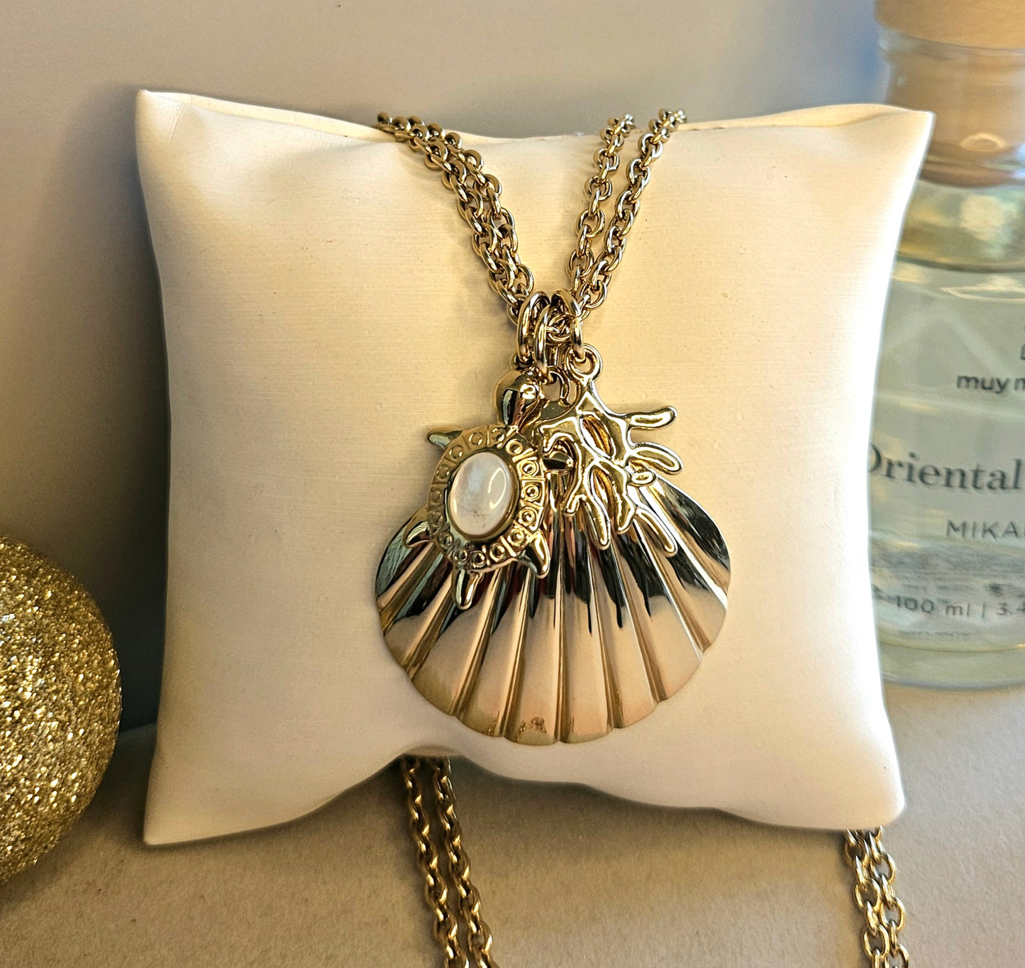 Collier coquillage tortue nacre