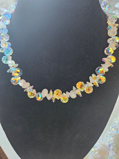 Collier cristal blanc