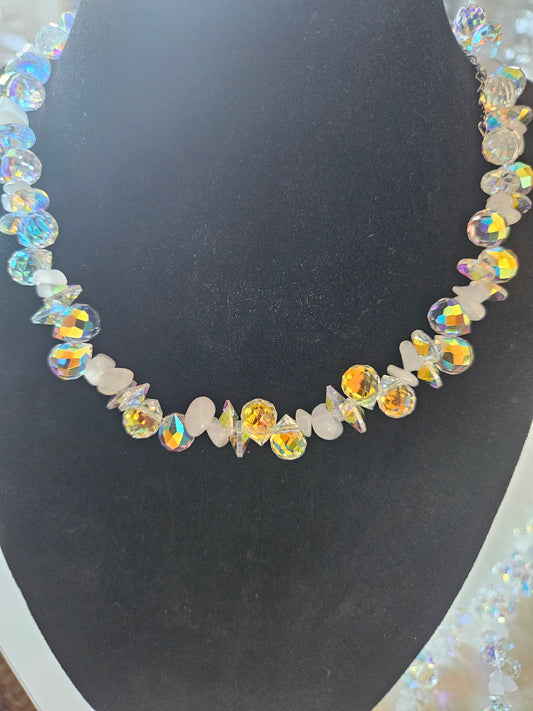Collier cristal blanc