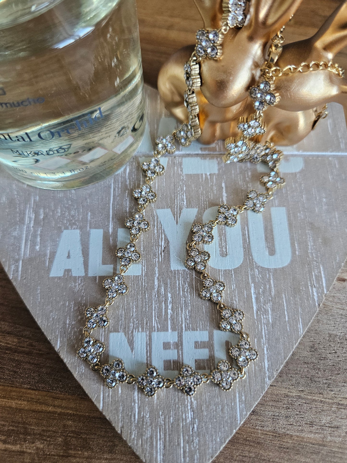 Collier cristal retro