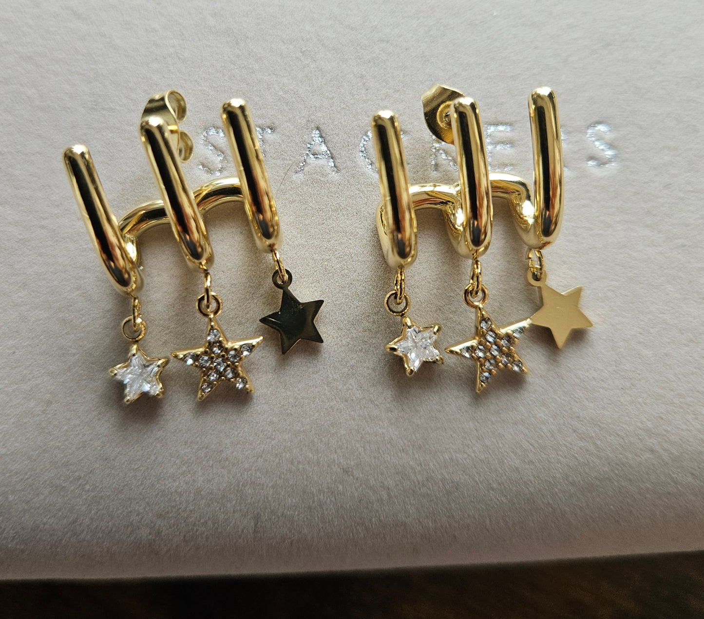 Boucles d'oreilles 3 étoiles