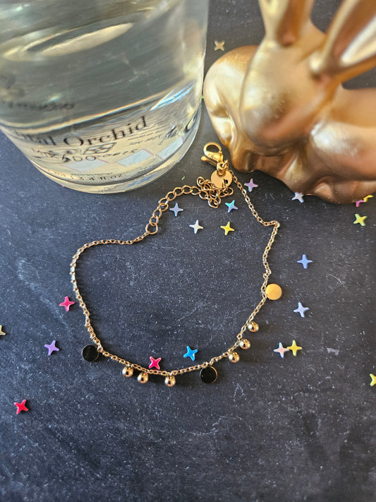 Bracelet fin perle d'acier