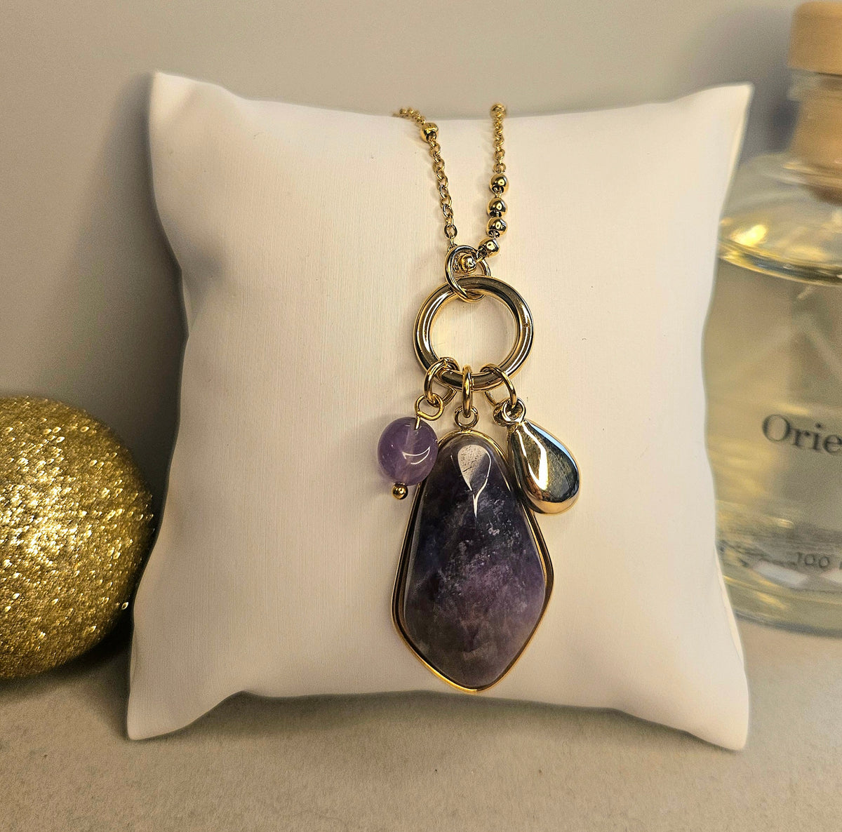 Collier ametiste goute