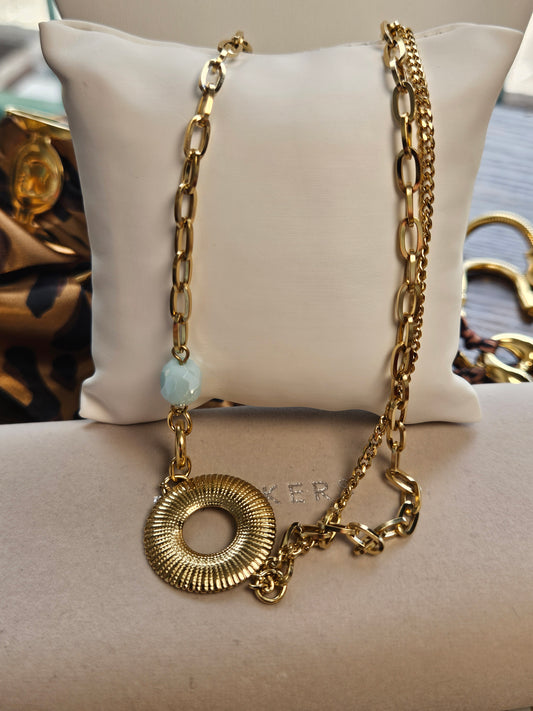 Collier sautoir turquoise