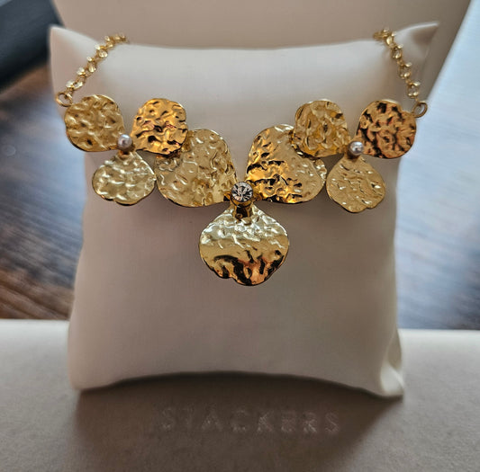 Collier 3 fleurs zirconium