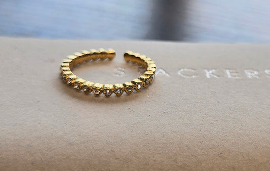 Bague zirconium un seul rang