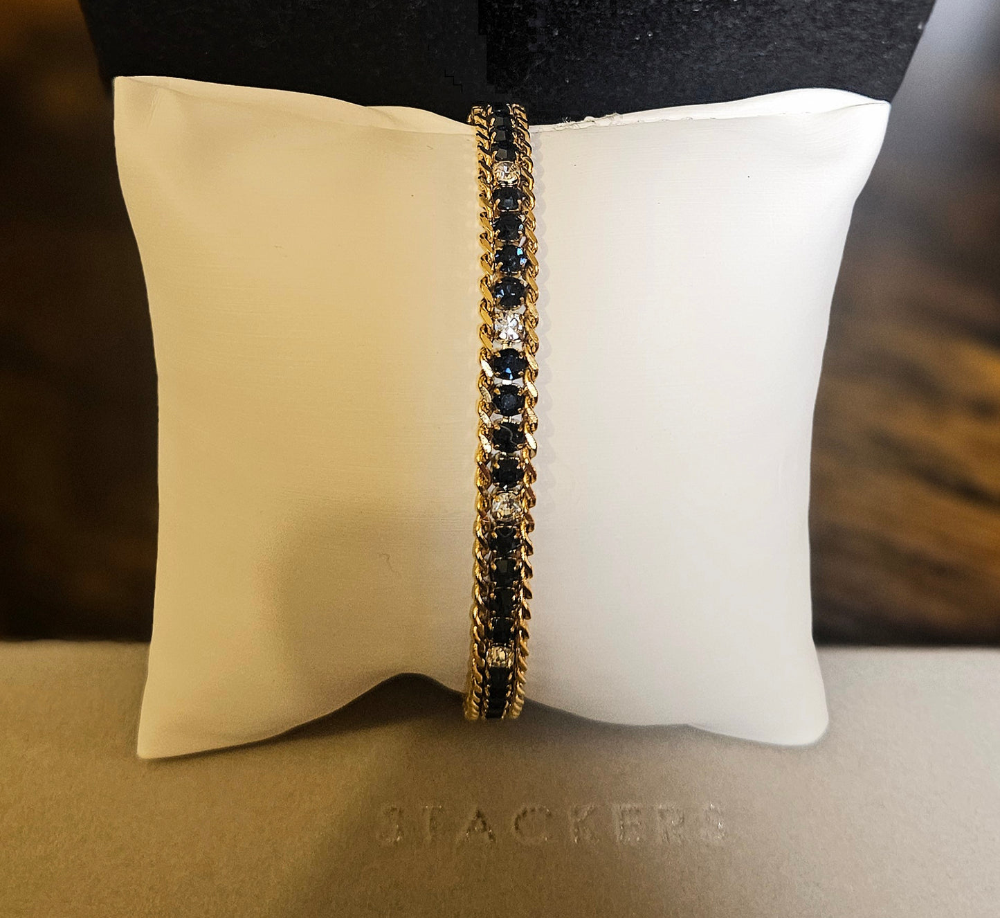 Bracelet cristal bleu marine