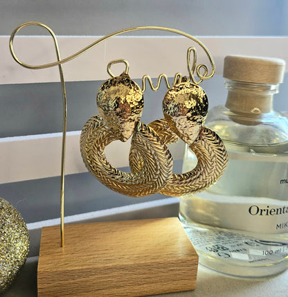 Boucles d'oreilles créoles martelées