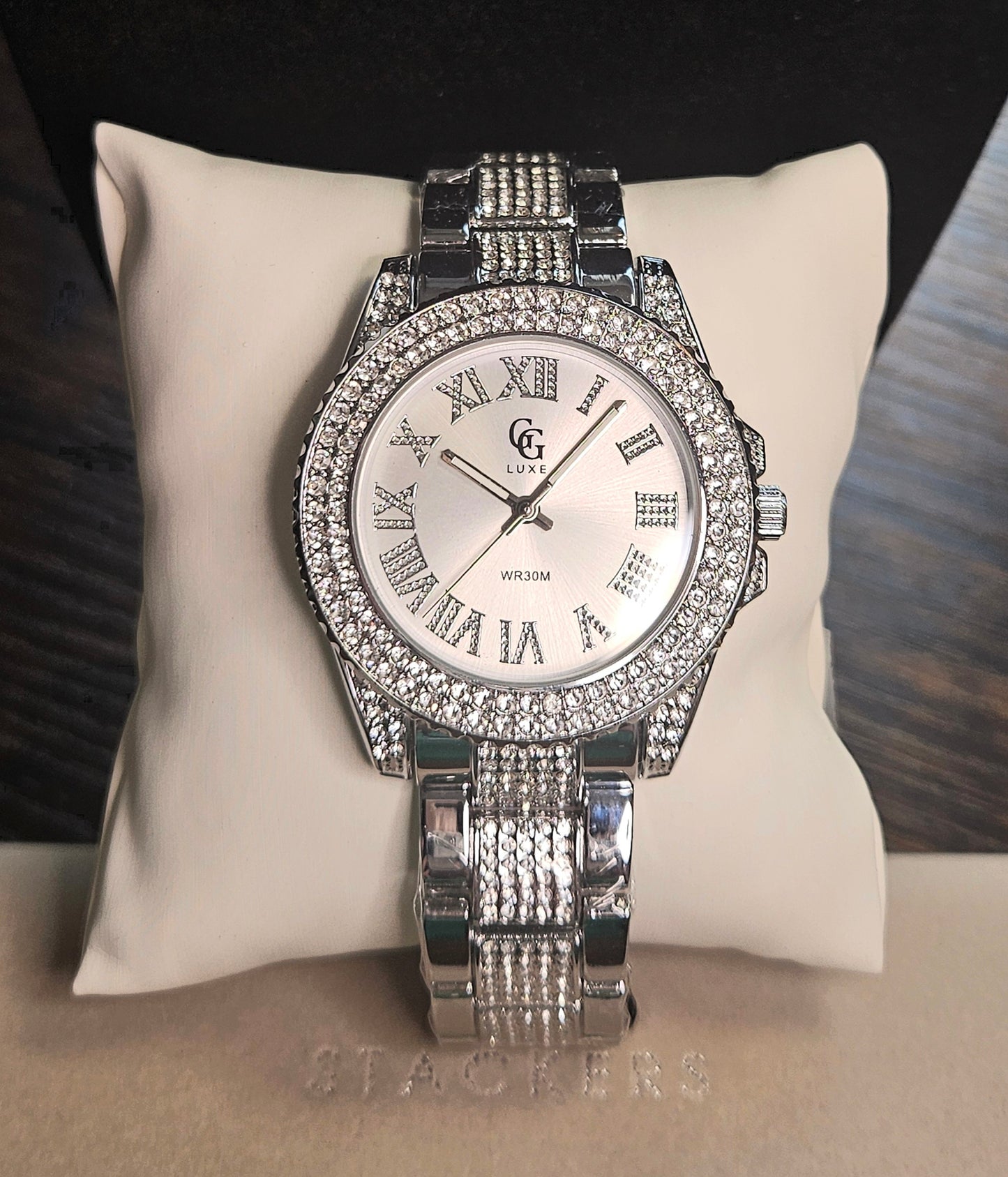 Montre argent et strass grand model