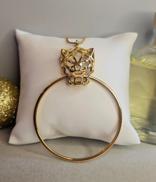 Collier sautoir tigre